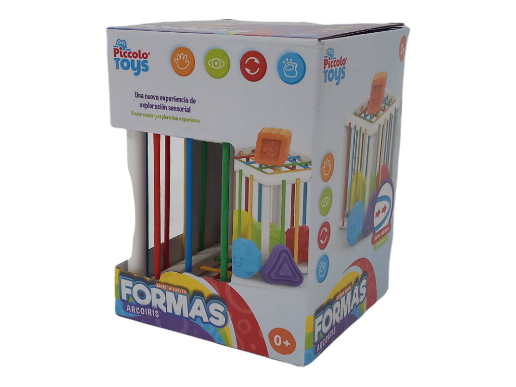 Cubo per bambini con 6 forme geometriche rettangolari