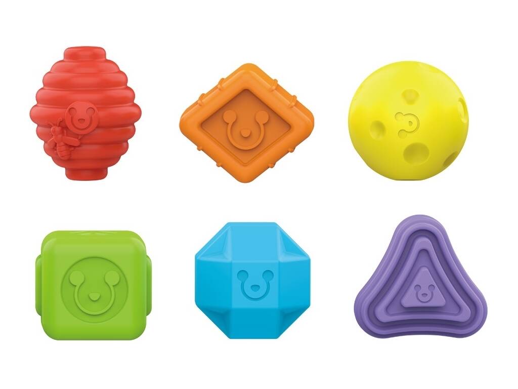Cubo per bambini con 6 forme geometriche rettangolari