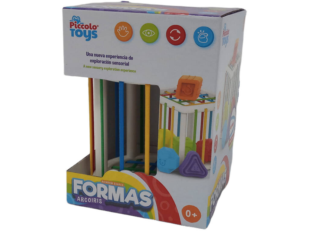 Cubo per bambini con 6 forme geometriche circolari