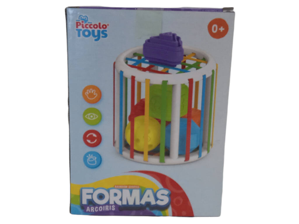 Cubo per bambini con 6 forme geometriche circolari