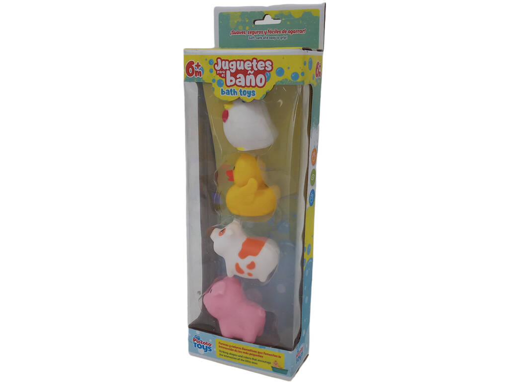 Set Animaux pour enfants Poulet, Vache, Canard et Cheval