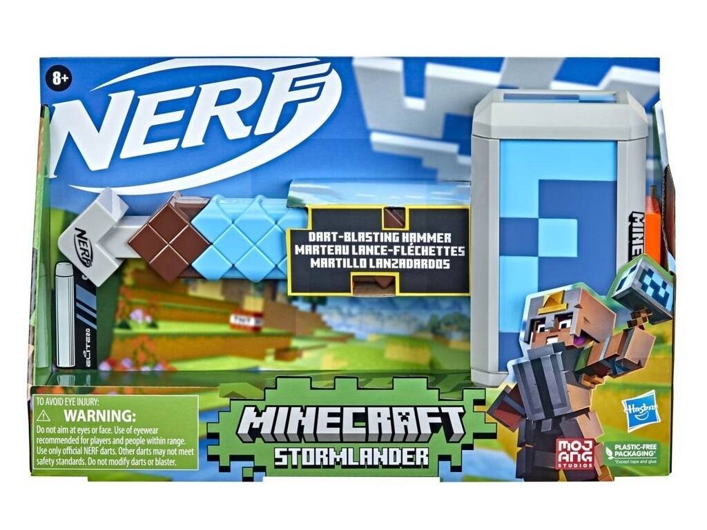 Nerf Minecraft Stormlander Hammer Launcher Hasbro F4416