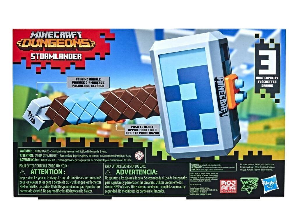 Nerf Minecraft Stormlander Hammer Launcher Hasbro F4416