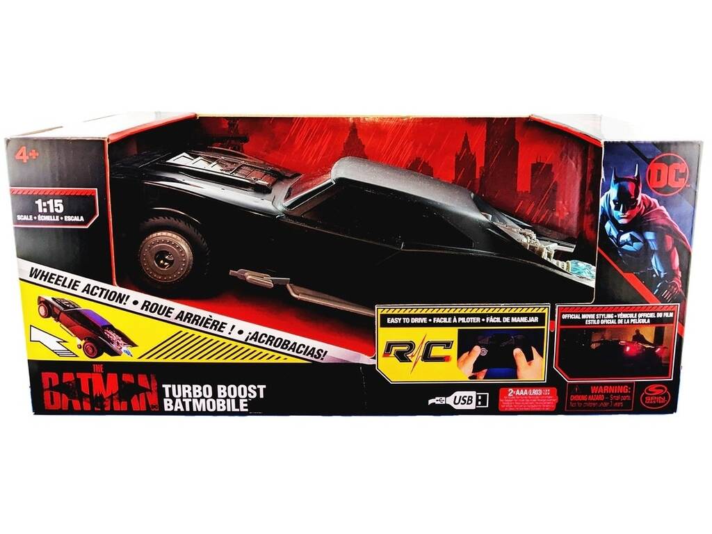 Batman Movie Radio Comando Turbo Boost Batmobile Spin Master 6061300