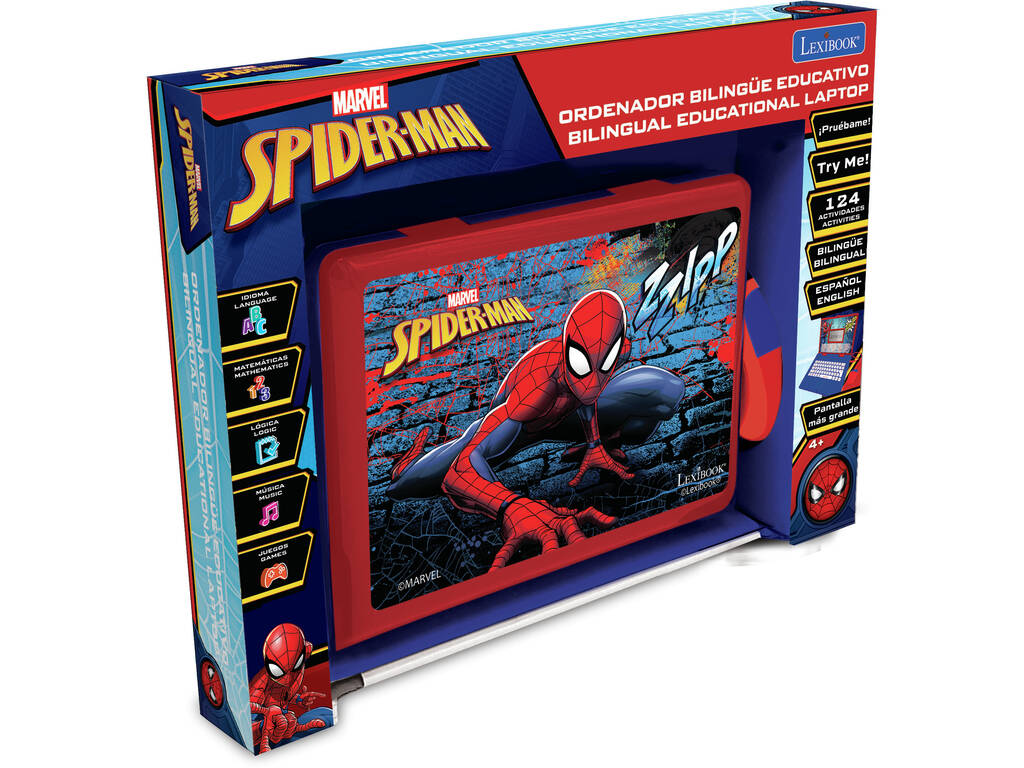 Spiderman Bilingue Educatif Bilingue Ordinateur 124 Lexibook Activités JC598SPi2