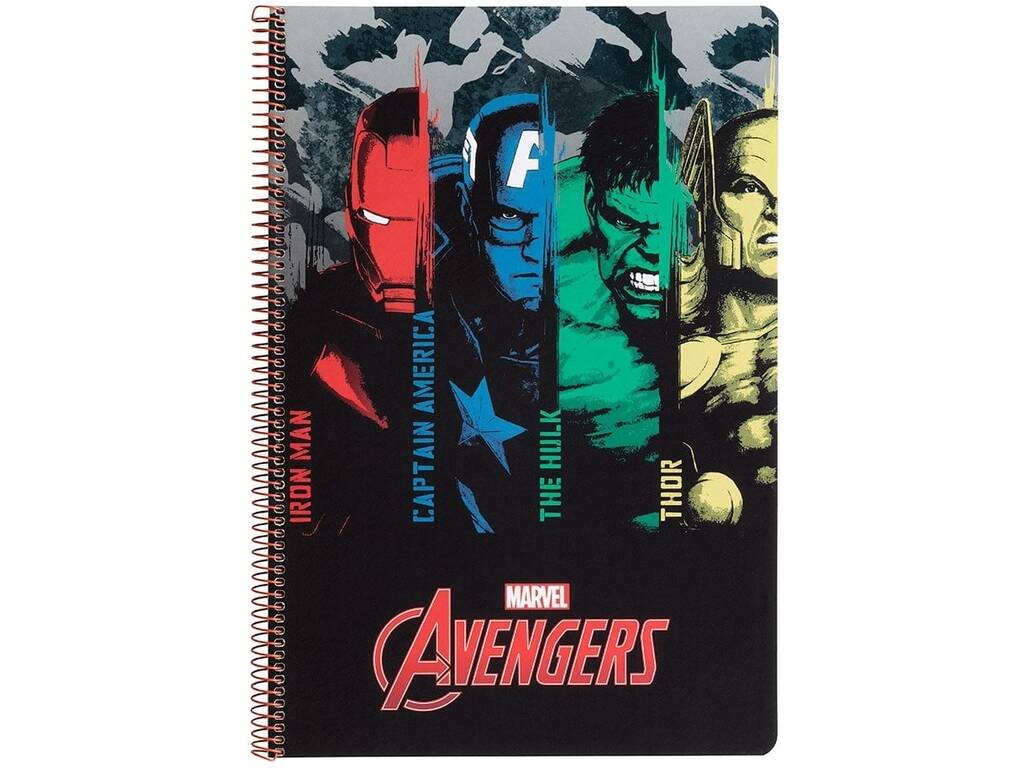Taccuino Folio Copertina rigida 80 h. Avengers Safta 511734066