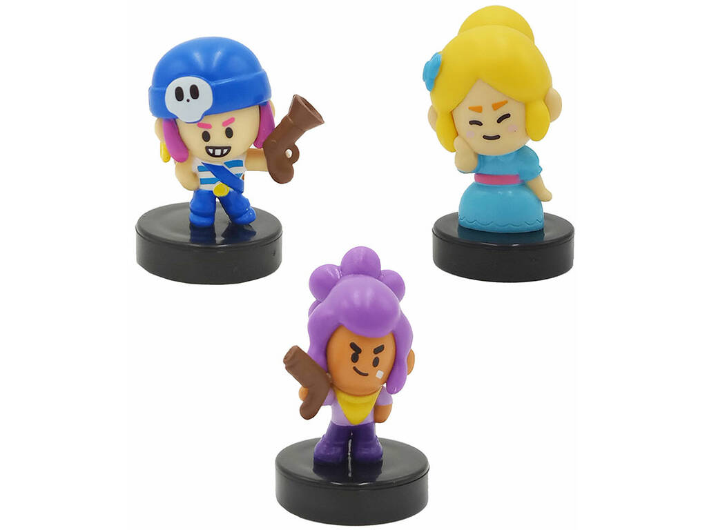 Brawl Stars Pack 3 Figurines avec Base Bizak 64115023