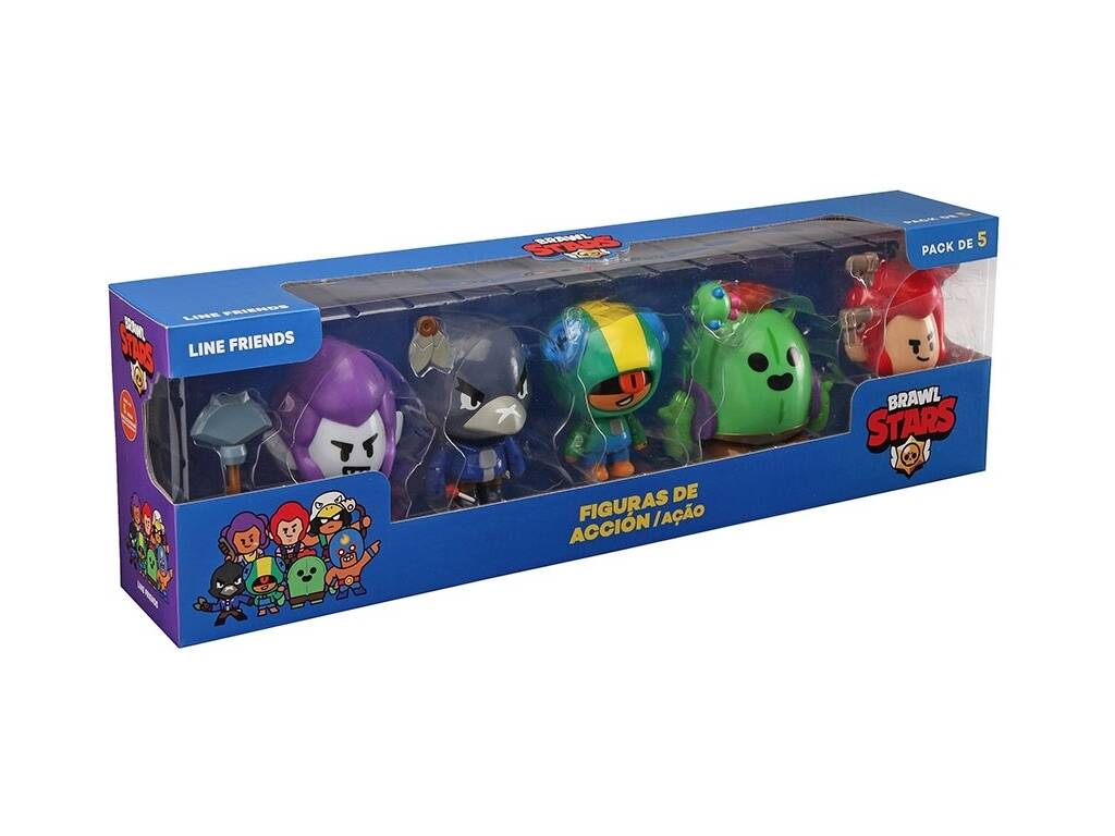 Brawl Stars Pack 5 Action Figures Bizak 64116031