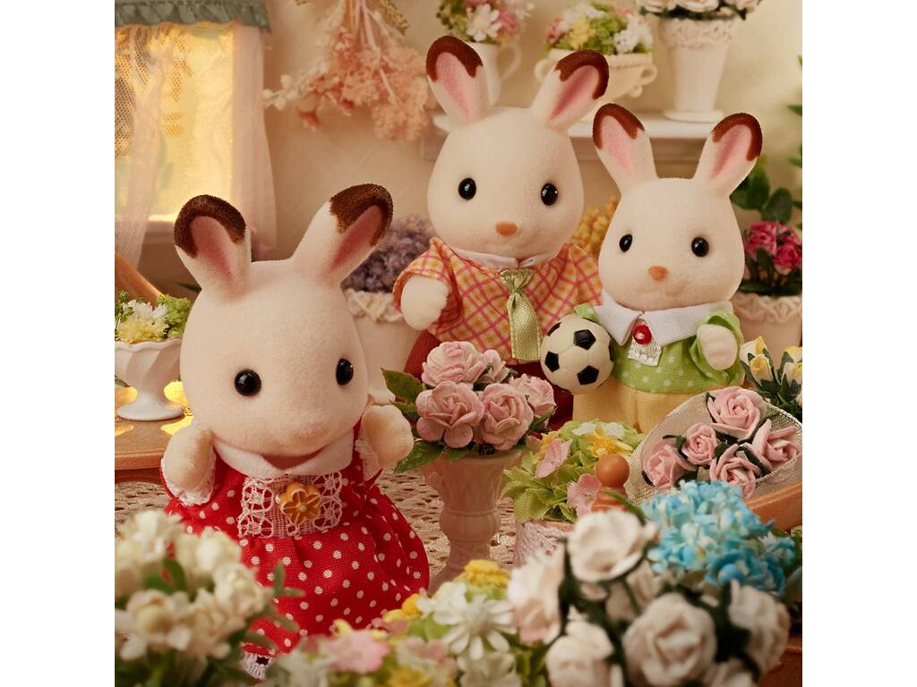 Sylvanian Families Famille Lapin Chocolat Epoch To Imagine 5655