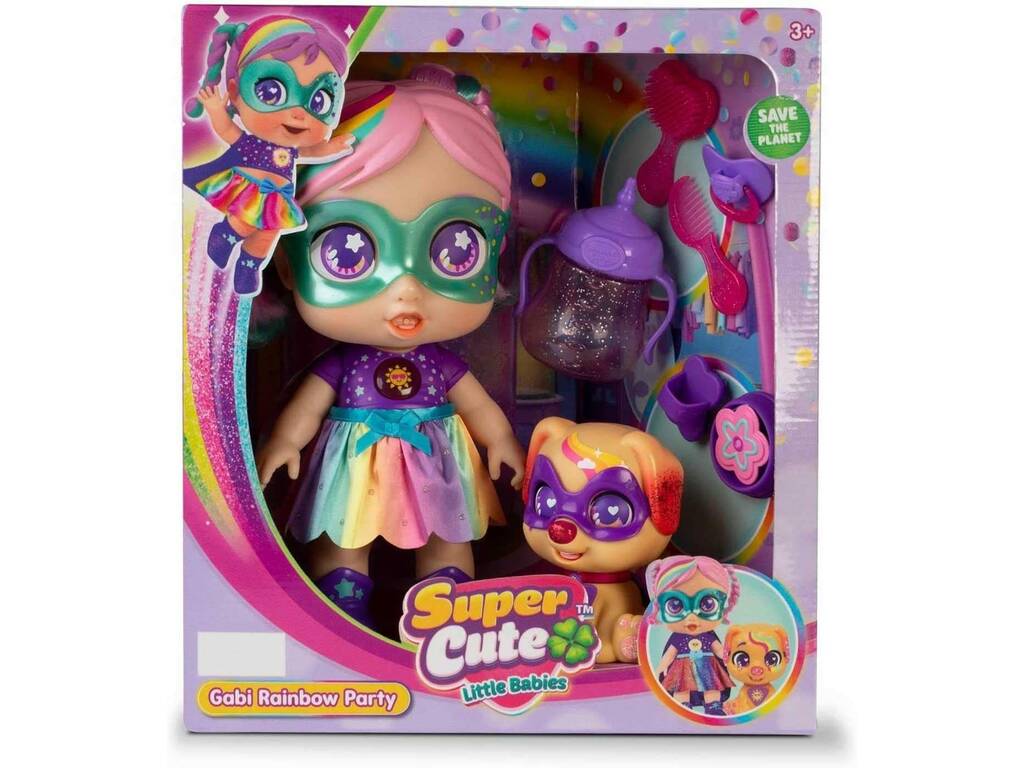 Super Cute Little Babies Muñeca Rainbow Party Famosa UPU06000