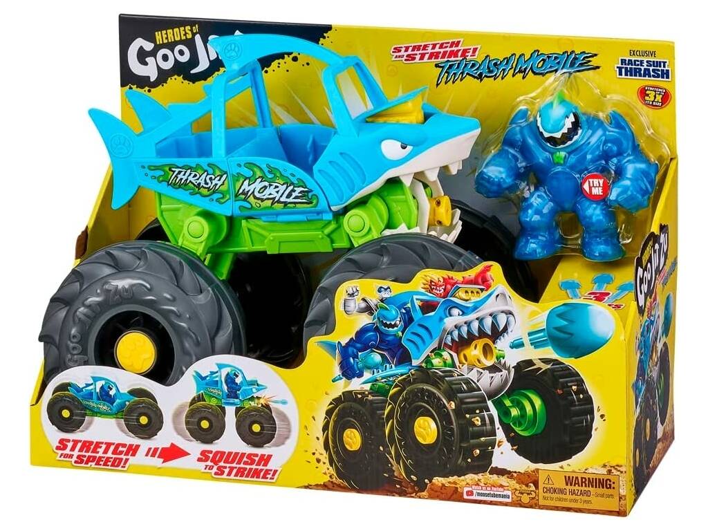 Heroes Of Goo Jit Zu Thrash Mobile con Figura Esclusiva Bandai CO41411