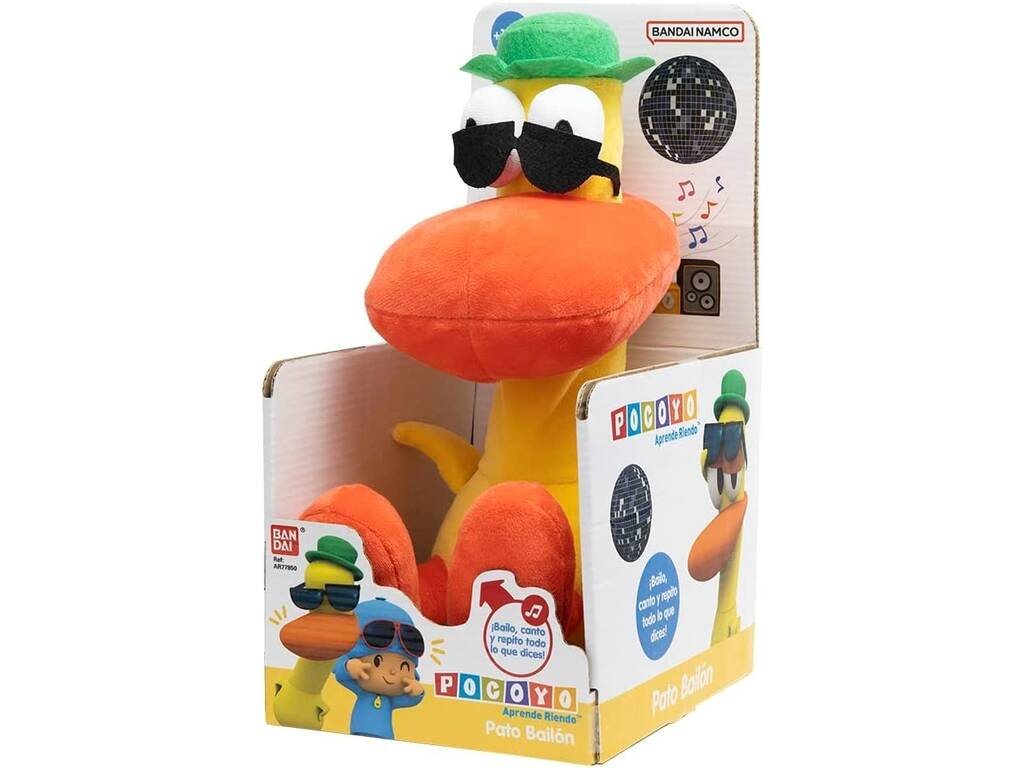 Pocoyó Peluche Pato Bailón Bandai AR77850