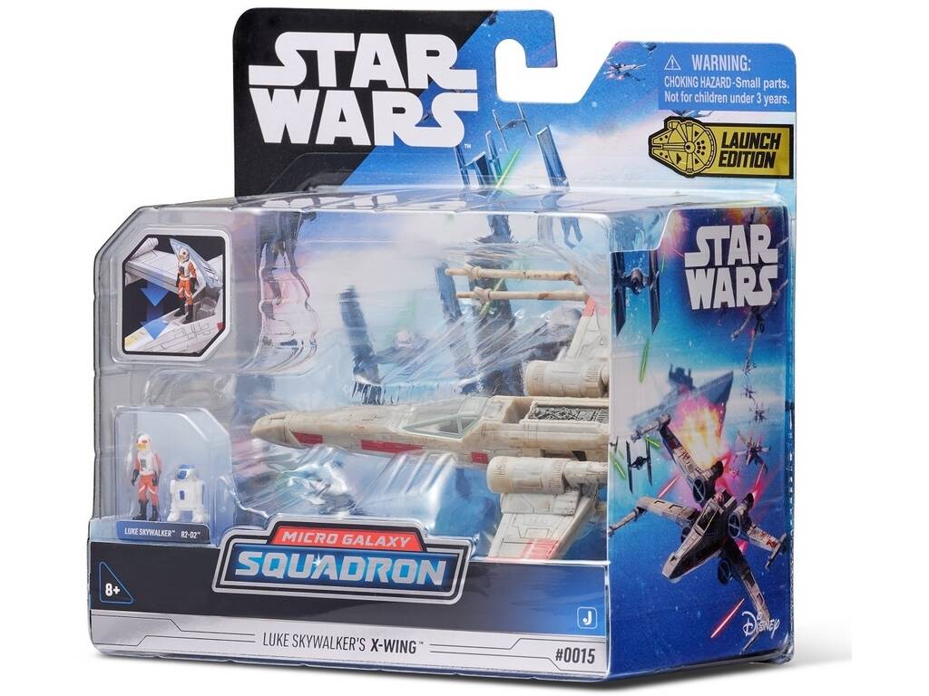 Star Wars Micro Galaxy Squadron X-Wing con Figura di Luke Skaywalker e R2-D2 Bizak 62610015