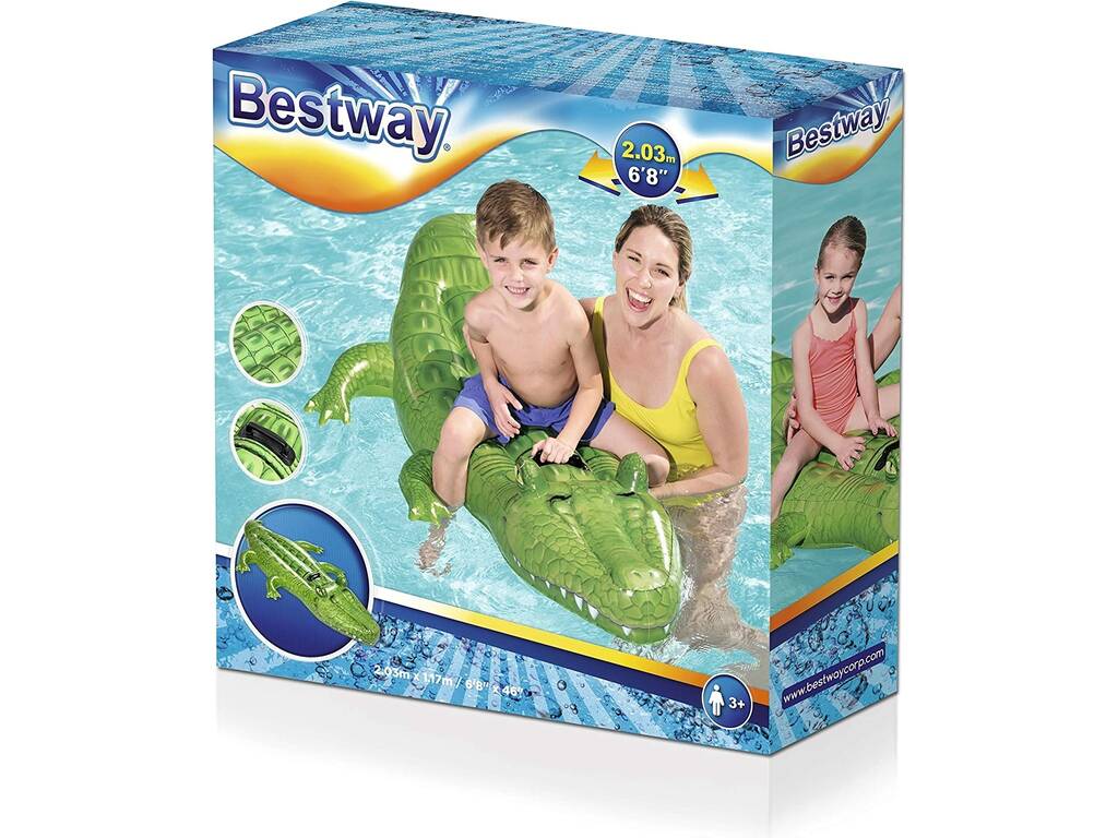 Coccodrillo gonfiabile per bambini 203x117 cm. Bestway 41011