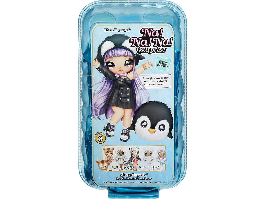 Na ! Na ! Na ! Poupée pingouin lavande de la série Surprise Cozy MGA 119401