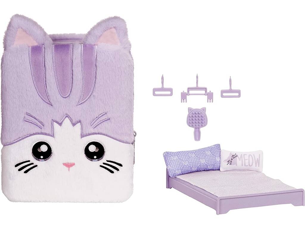 Na! Na! Na! Surprise 3 in 1 a Backpack Bedroom con bambola Lavender Kitty MGA 585572