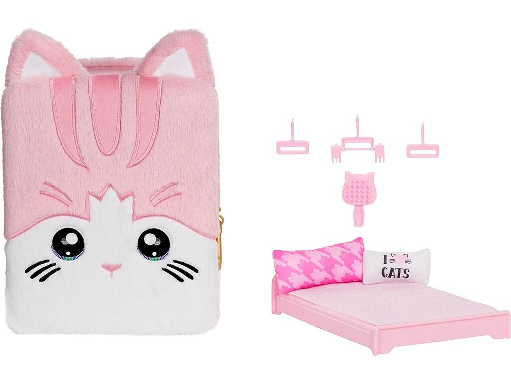 Na! Na! Na! Surprise 3 in 1 Backpack Bedroom con Bambola Pink Kitty MGA 585589