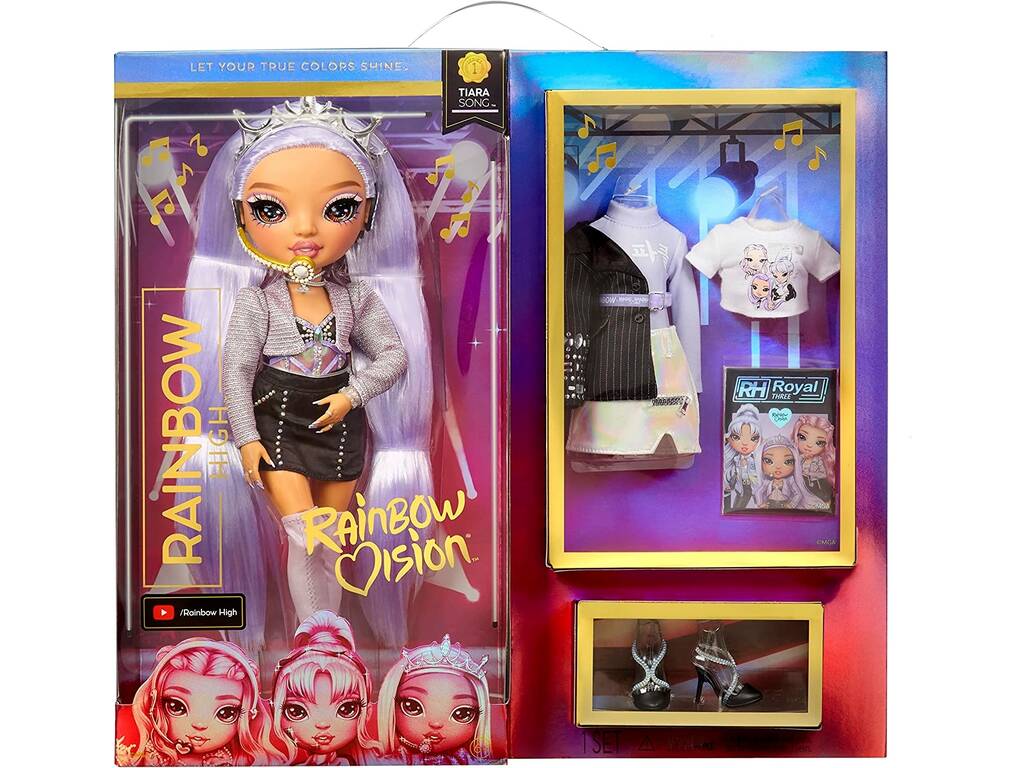 Rainbow High Rainbow Vision Muñeca Tiara Song MGA 578420