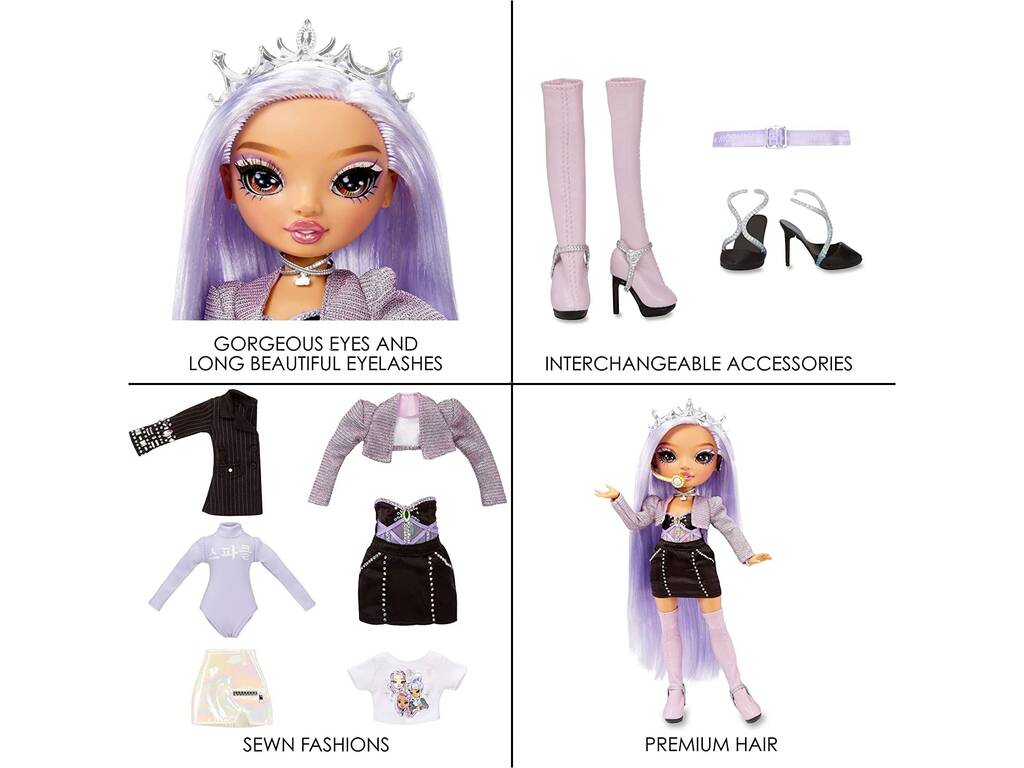 Rainbow High Rainbow Vision Muñeca Tiara Song MGA 578420