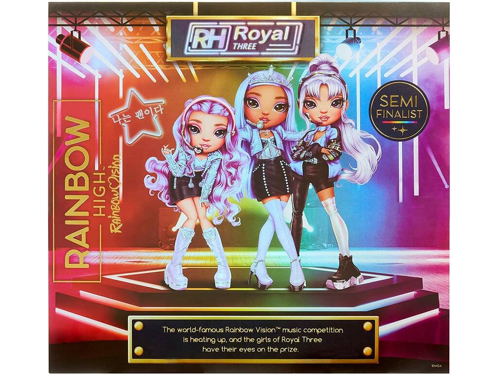 Rainbow High Rainbow Vision Muñeca Tiara Song MGA 578420