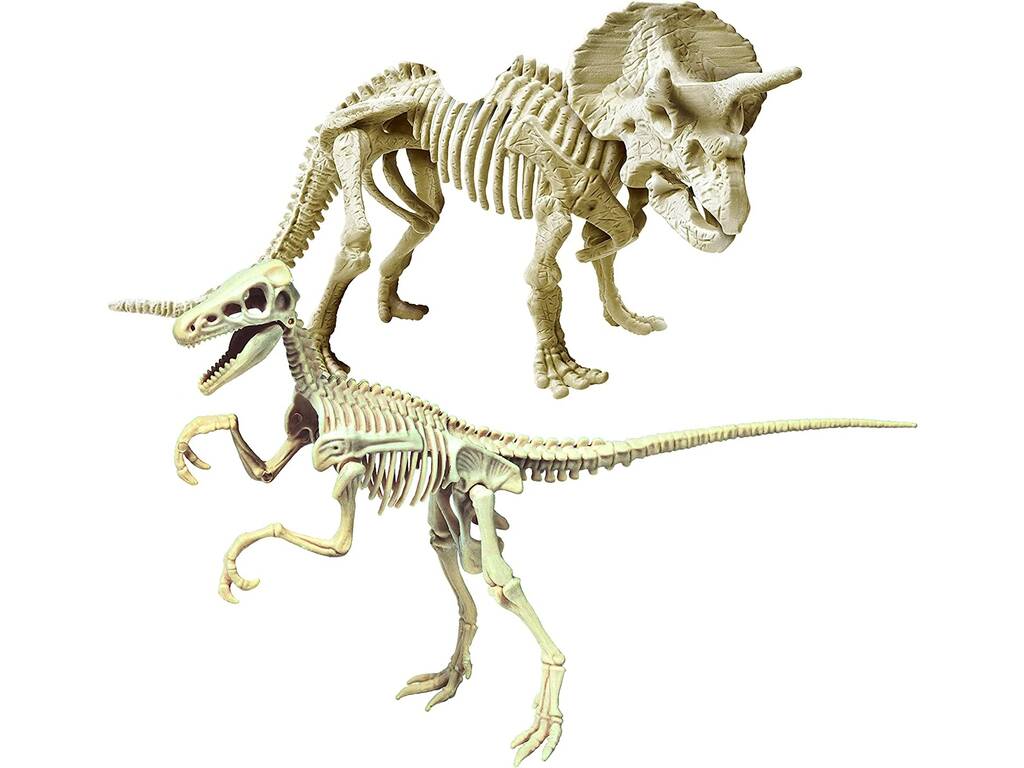 Jurassic World Kit Excavación Triceratops y Velociraptor Clementoni 19289