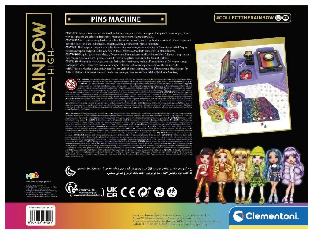 Rainbow High Macchina per fare spilli Clementoni 18726
