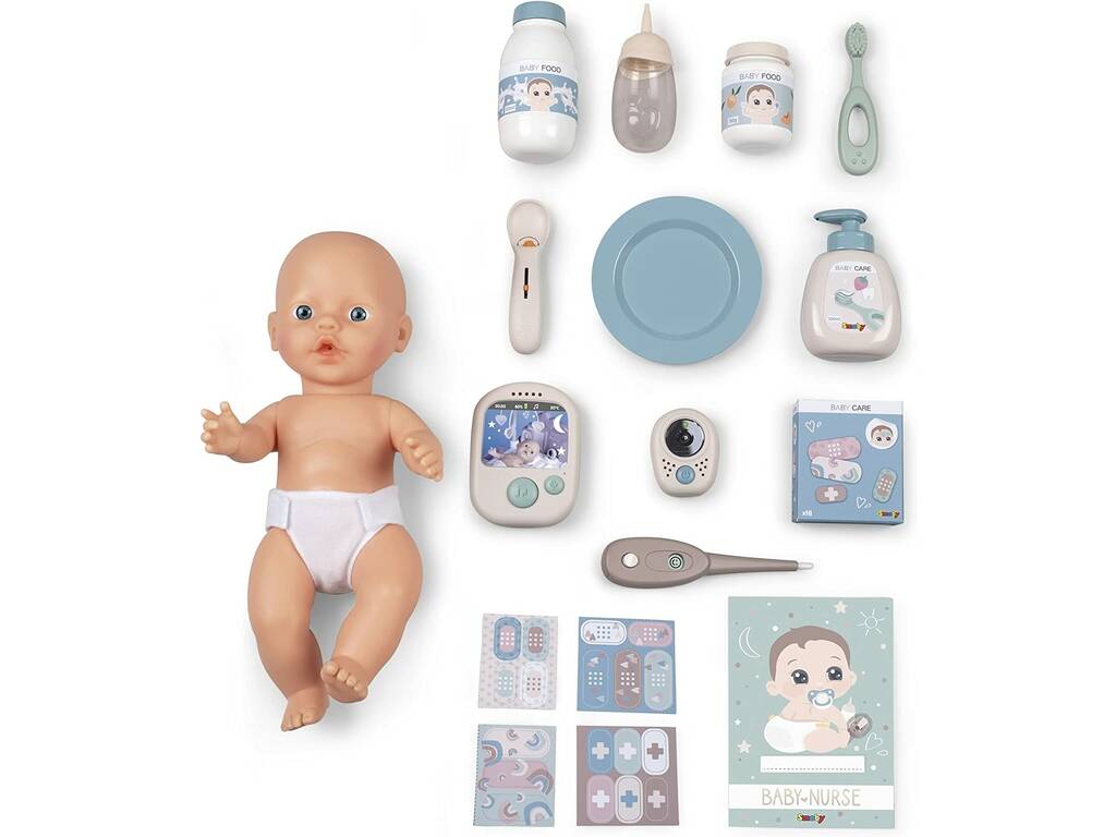 Chambre de bébé avec poupée 32 cm. Smoby 7600220375
