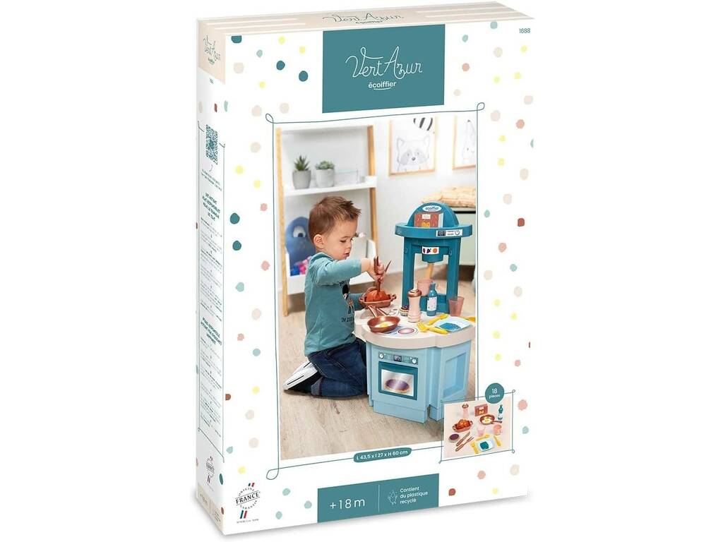 Ecoiffier La mia prima Cucina Vert Azur con Accessori Simba 1688