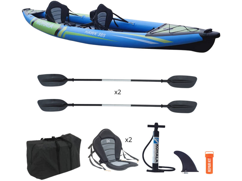 Kayak 2 places Kohala Hawk 385 Hybrid 385 cm. Tendances en matière de loisirs KHD385