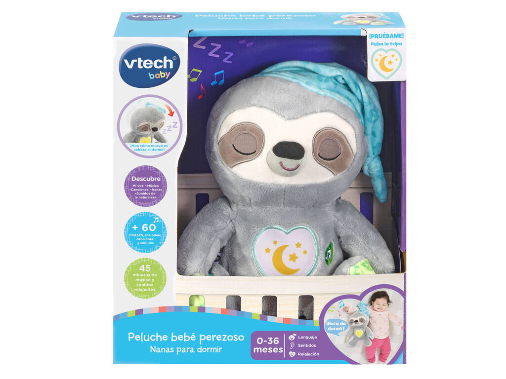 VTech 548222 Lazy Baby Sleepytime Lullabies Soft Toy