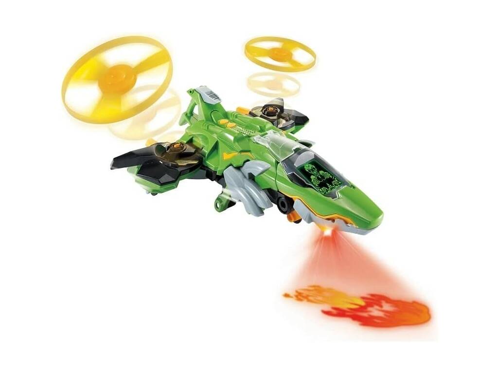 Switch & Go Dinos Fire Rotor L'aereo da combattimento Tericinosaurus Vtech 546822
