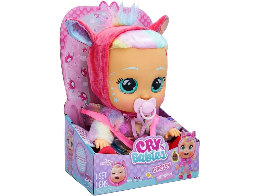 Bebés Llorones Dressy Fantasy Hannah IMC Toys 88436