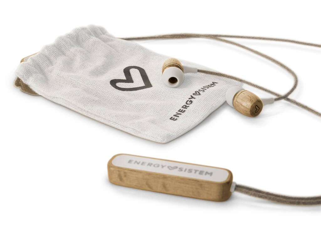 Ecouteurs Earphones Eco Bluetooth Beech Wood Energy Sistem 45239 