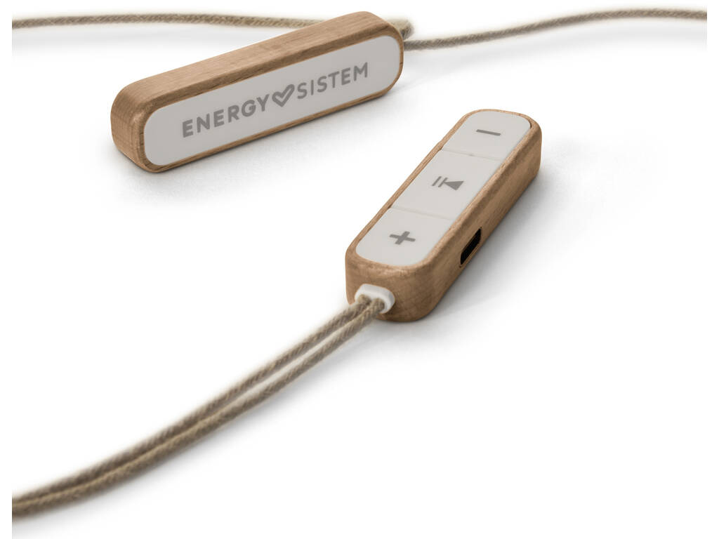 Ecouteurs Earphones Eco Bluetooth Beech Wood Energy Sistem 45239 