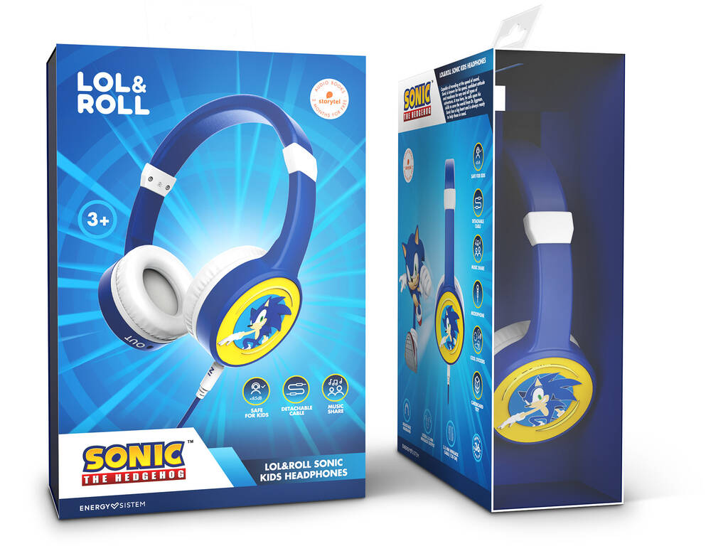 Auriculares Lol&Roll Sonic Kids Headphones Blue Energy Sistem 45117
