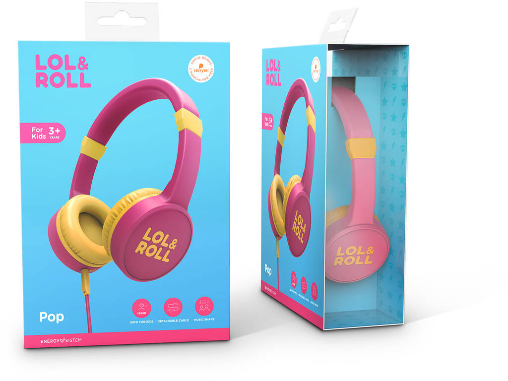 Auriculares Lol&Roll Pop Kids Headphones Pink Energy Sistem 45187