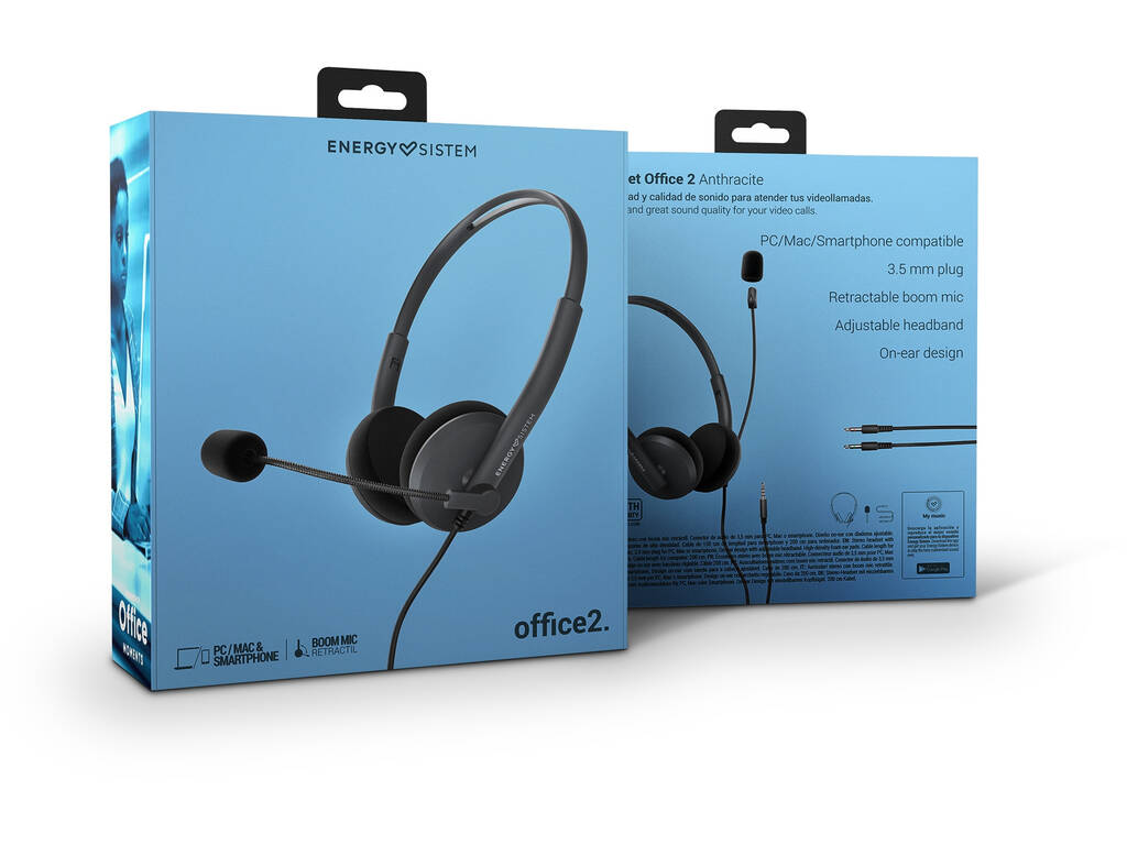 Auricolari Headset Office 2 Anthracite Energy Sistem 45213