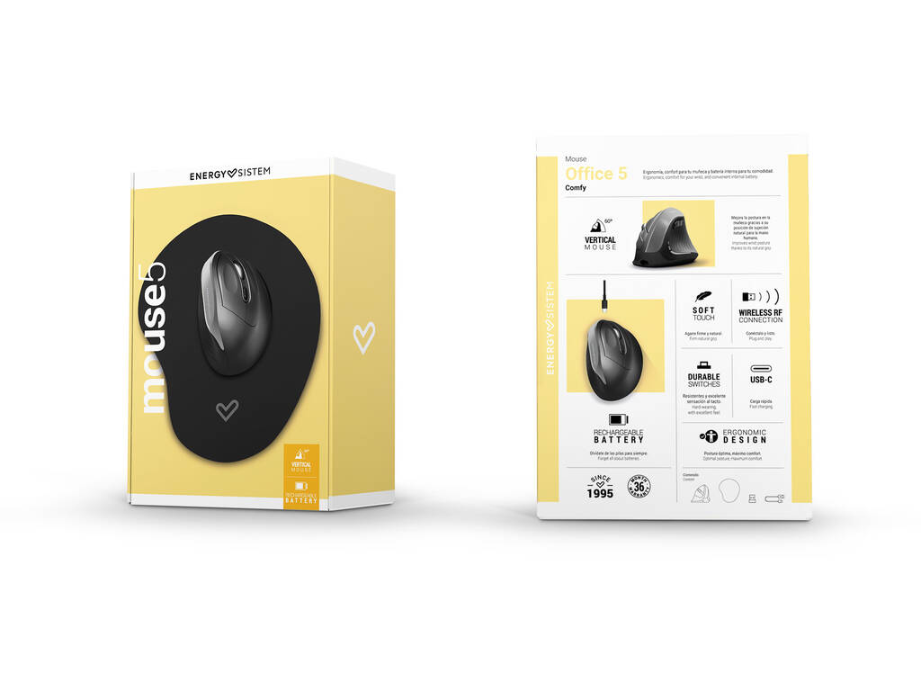 Mouse Wireless Office Mouse 5 Comfy con Tappetino Energy Sistem 45299