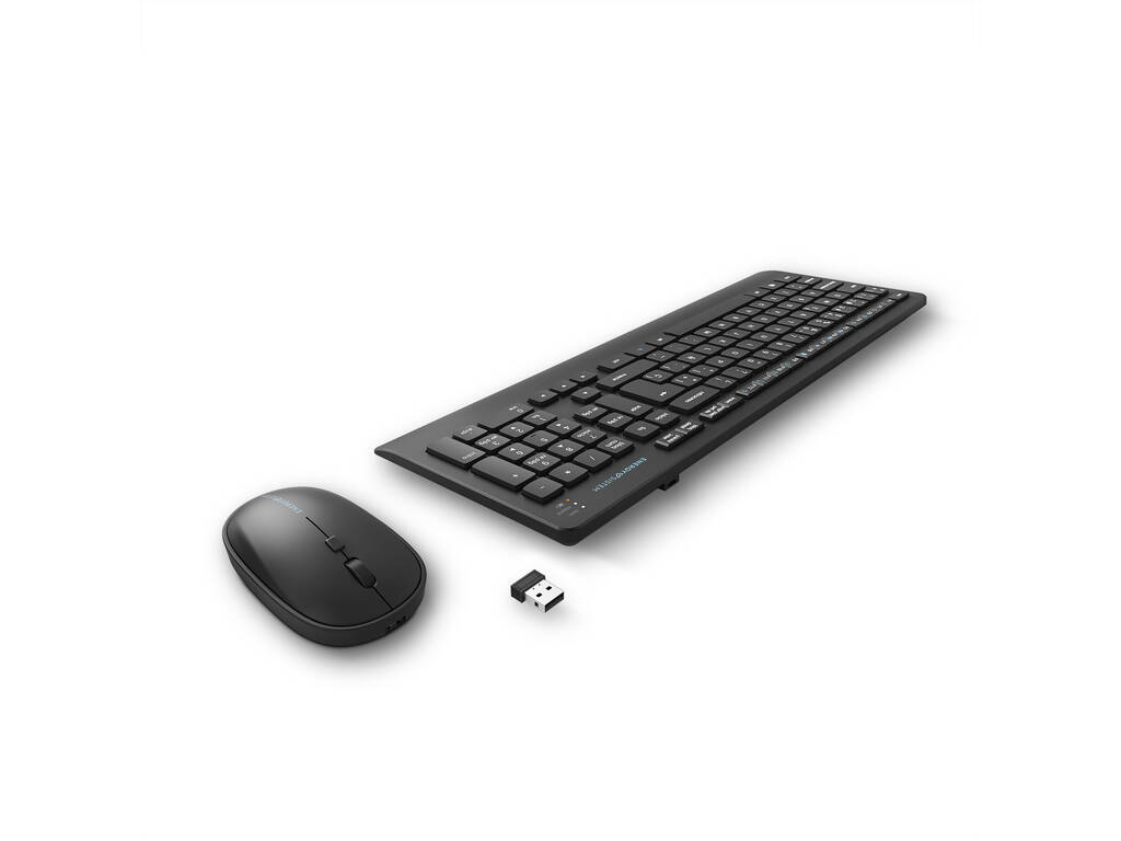 Kit clavier et souris sans fil pour le bureau Ensemble 3 silencieux avec tapis de souris Energy Sistem 45301