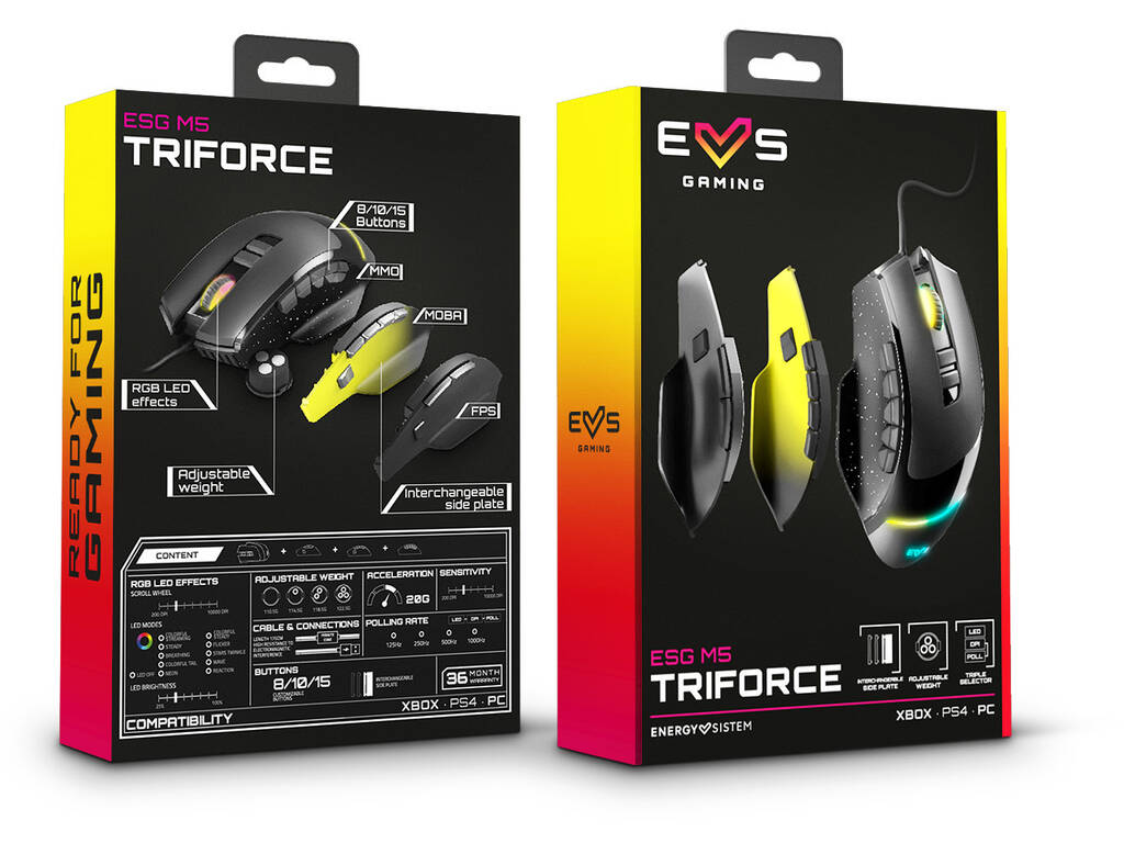 Rato Gaming Mouse ESG M5 Triforce Energy Sistem 45207