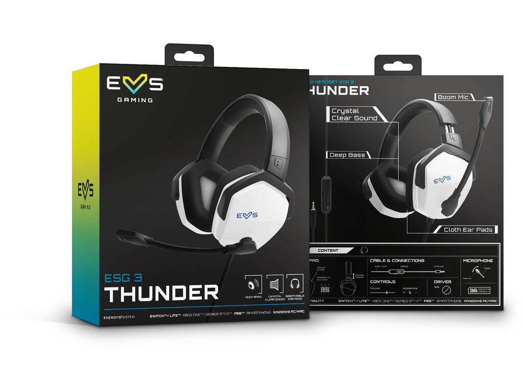 Auricolari Gaming Headset ESG 3 White Thunder Energy Sistem 45288