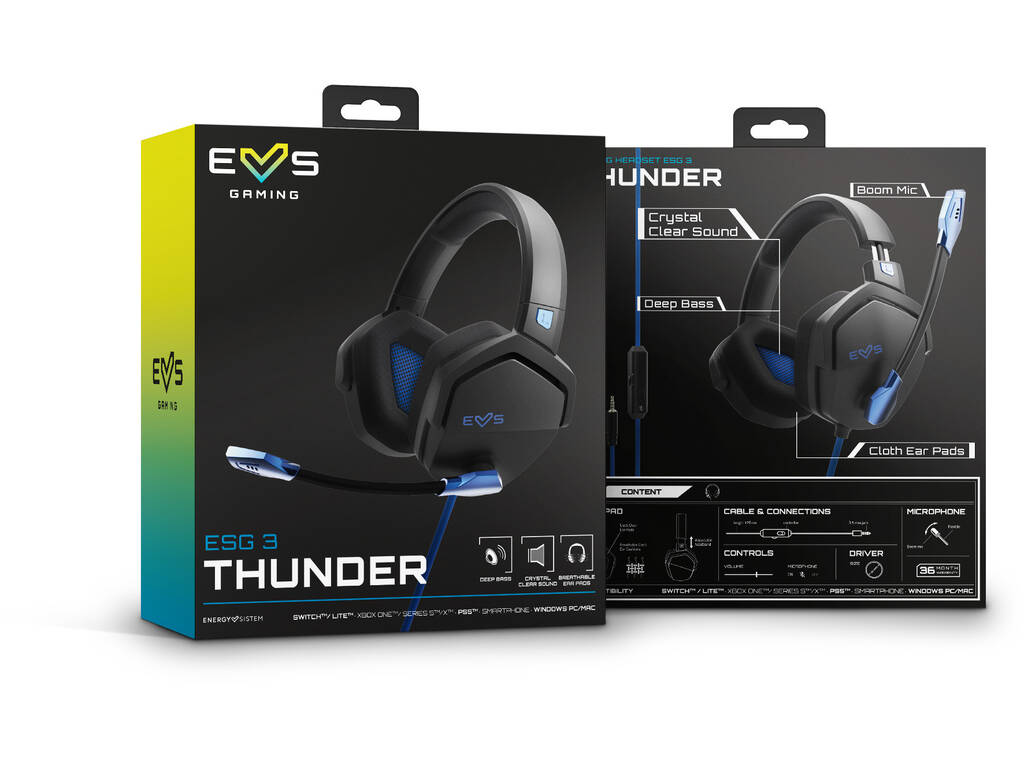 Auricolari Gaming Headset ESG 3 Blue Thunder Energy Sistem 45317