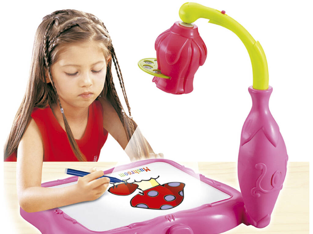 Travaux Manuels Projecteur Artiste Rose avec Lumière