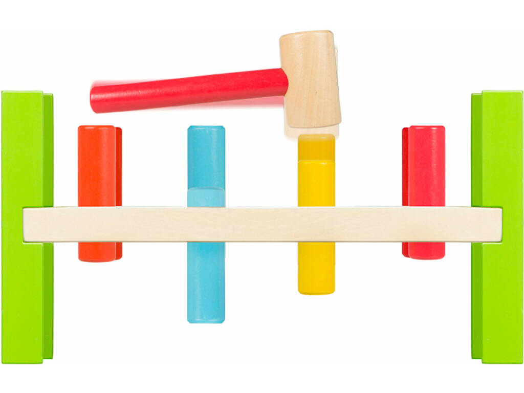 Panchina in legno con Figure 10 Pezzi Color Baby 40999