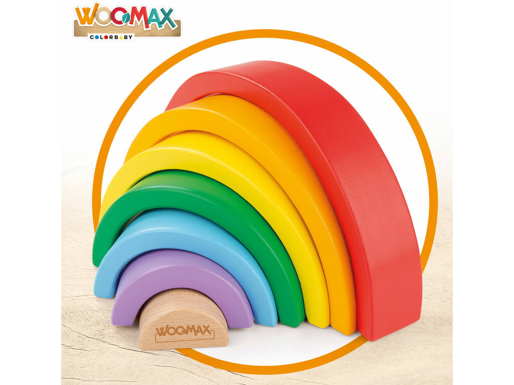 Gioco Arcobaleno Legno 7 pezzi Color Baby 49306