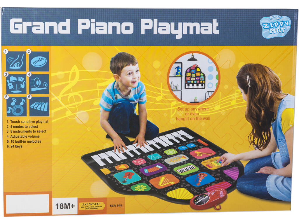 Tappeto musicale con pianoforte 120x52,5 cm.