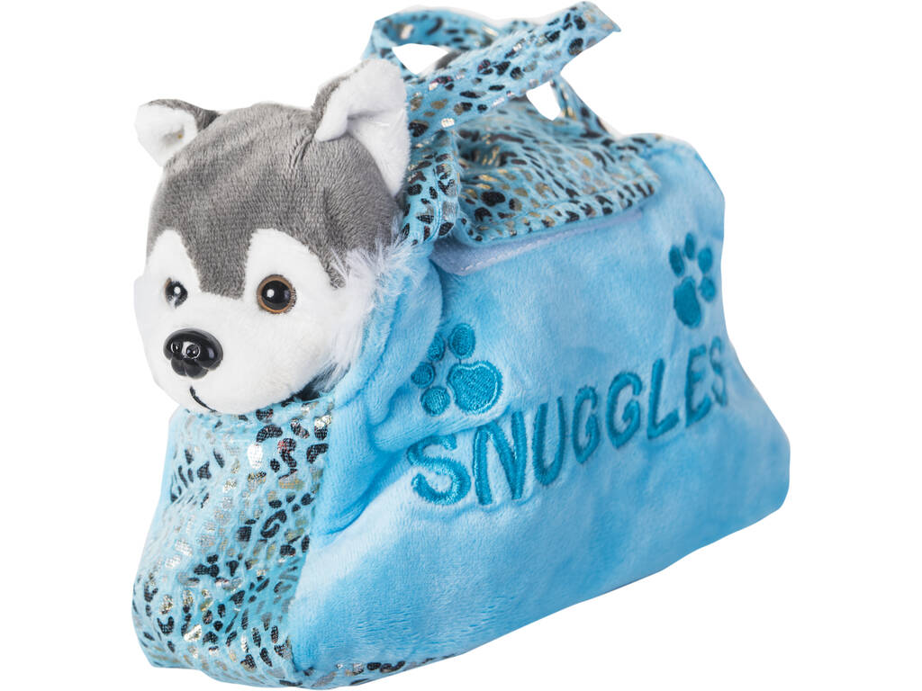 Chien Peluche avec Sac Bleu