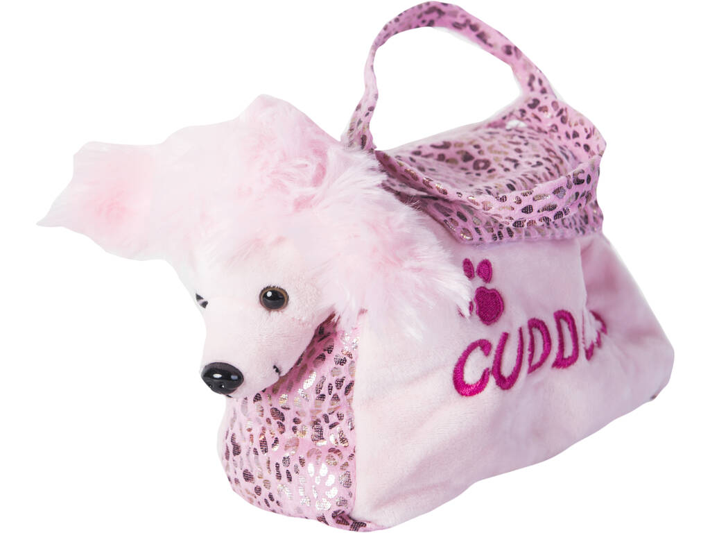 Chien Peluche avec Sac Rose