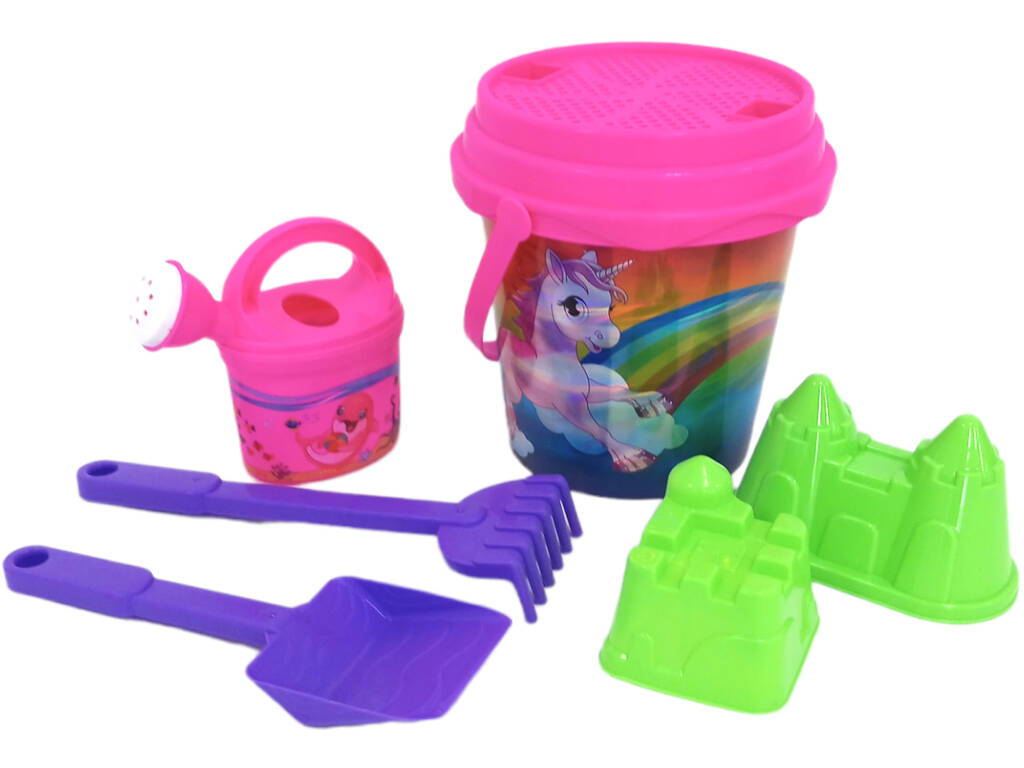 Diverbeach 7-teiliges 3D-Rosa-Strandeimer-Set
