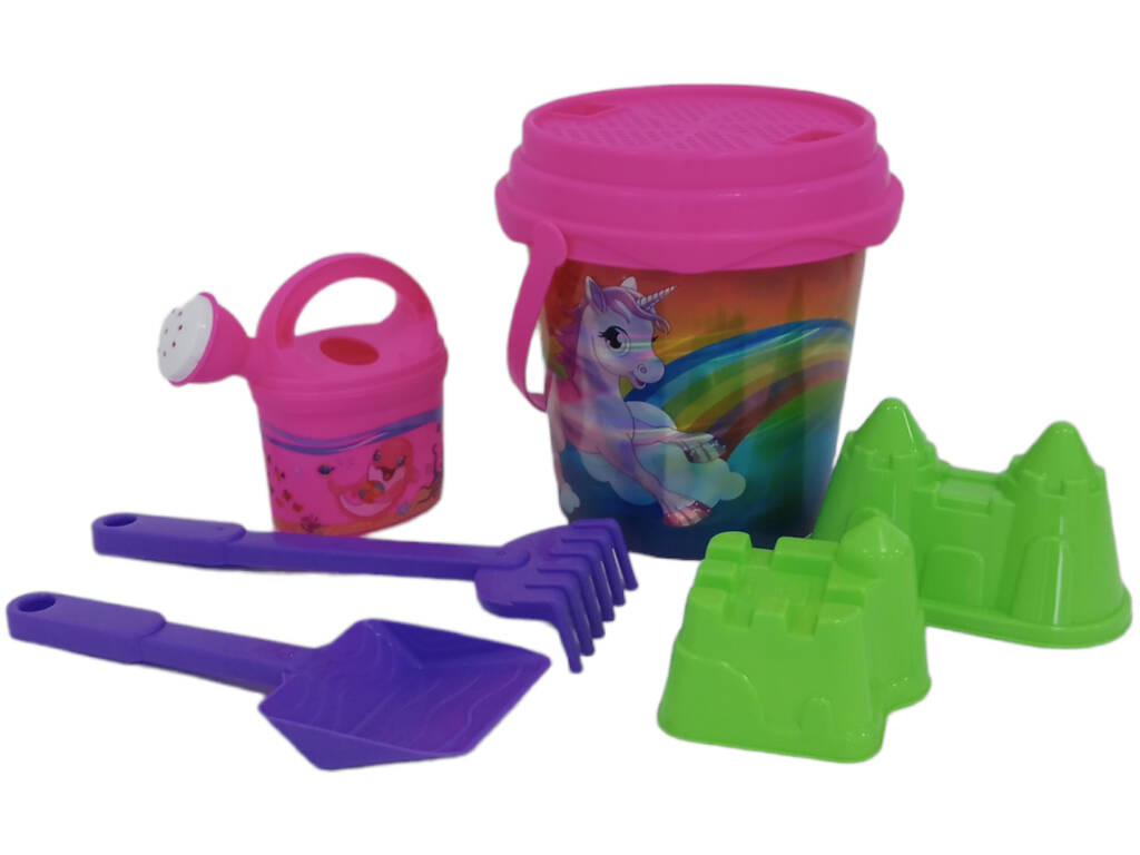 Diverbeach 7-teiliges 3D-Rosa-Strandeimer-Set